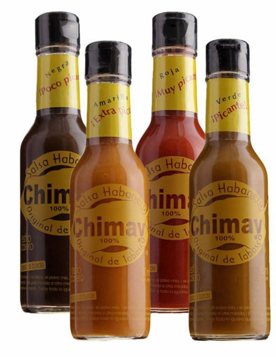 Chimay Chile Habanero Hot Sauce Variety Pack - Red Habanero, Yellow Extra Hot, Black Label Reserve & Green Habanero - 5oz Each (4-Pack) | Perfect for Tacos, Wings, BBQ & Spicy Food Lovers