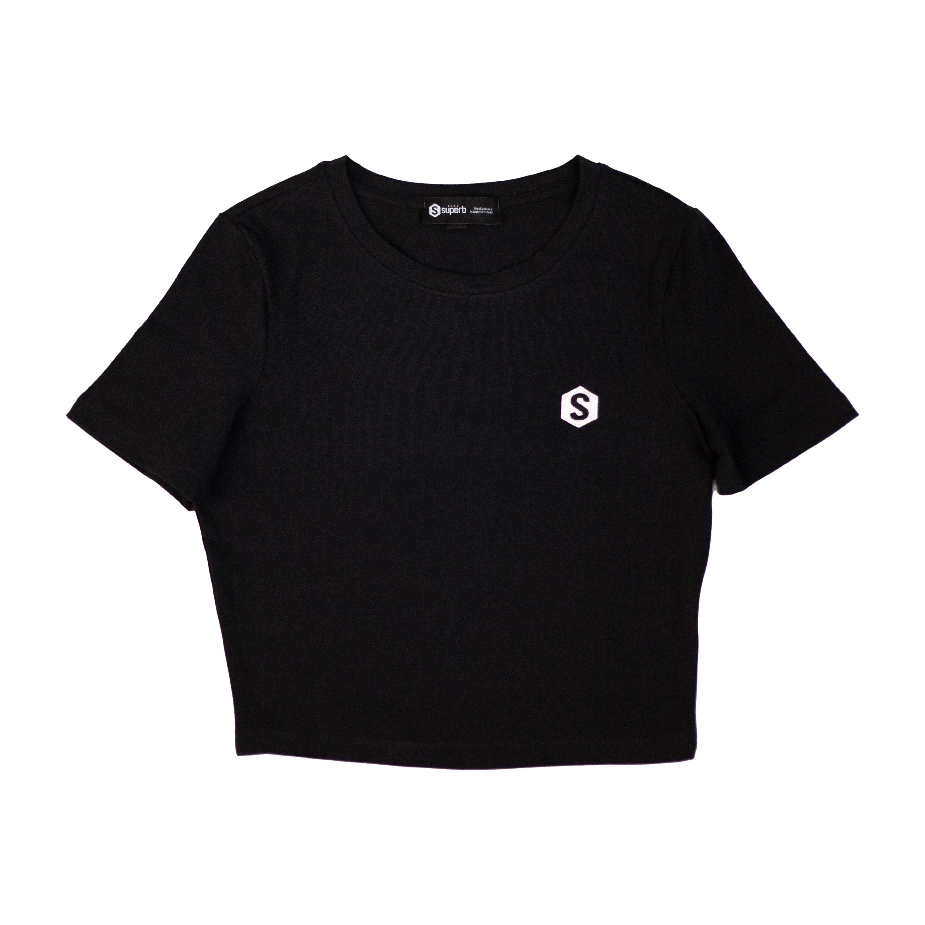 Basic Black Short Sleeve T-Shirt for Women - Casual Everyday Wear & Layering Essential