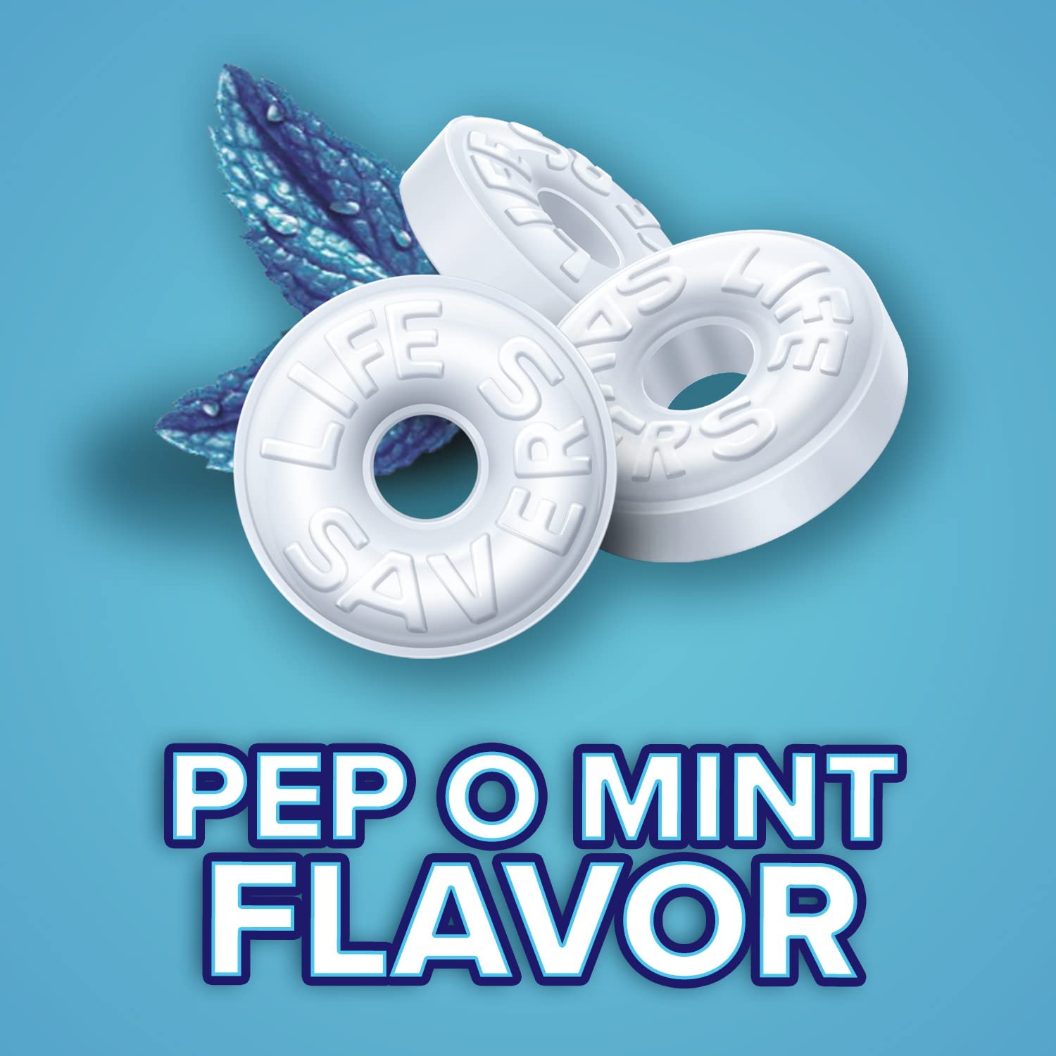Sugar Free Life Savers Mints - Pep O Mint Flavor | 2-Pack (2.75oz Each) | Refreshing Hard Candy for Fresh Breath | Perfect for Holidays, Travel, Office & After Meals | Distributed by Common Classic Candy Company