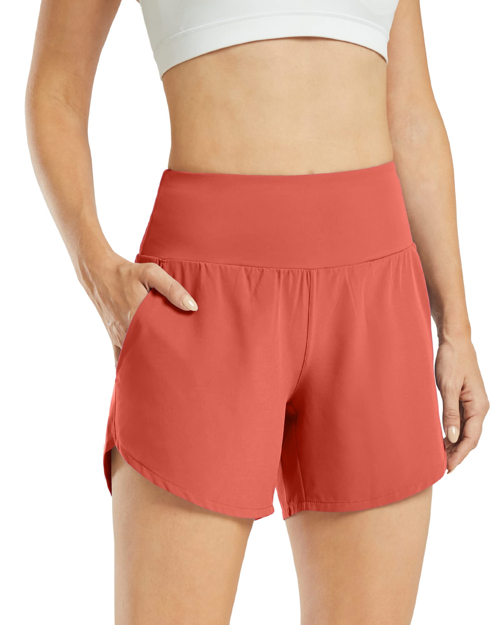 G4Free Women's 5-Inch Running Shorts with Pockets - Lightweight Athletic Shorts for Workout, Gym, Tennis & Exercise - Perfect for Jogging, Yoga & Outdoor Activities