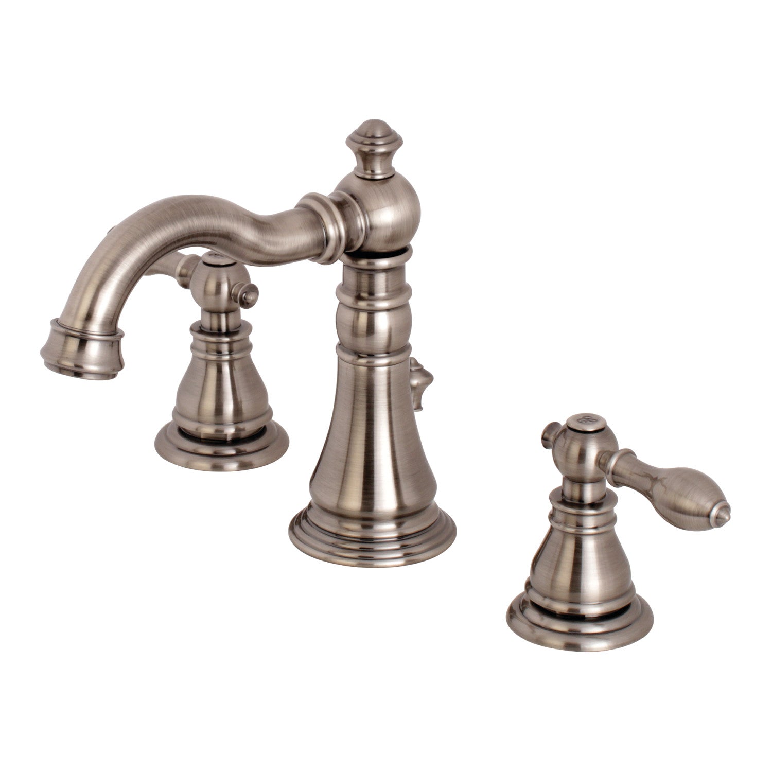 American Classic FSC1974ACL 3-Hole Widespread Bathroom Faucet with Brass Pop-Up Drain - Black Stainless Steel Finish - Perfect for Modern Bathroom Vanities and Sink Upgrades
