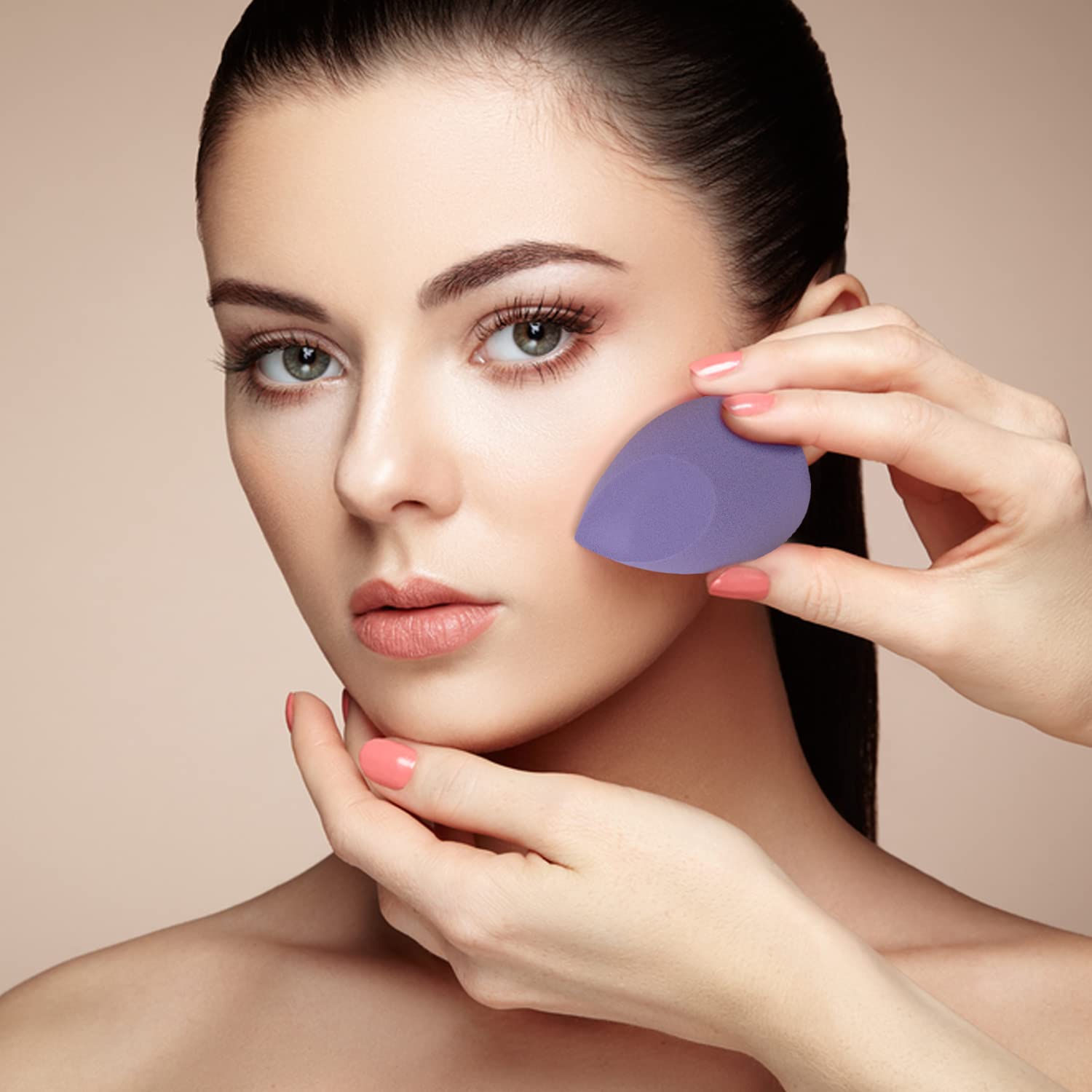 Charis Enterprise Beauty Blender Makeup Sponge Set - 3 Pack with Storage Box (Colors May Vary) | Perfect for Foundation, Concealer & Powder Application | Professional Makeup Tools for Flawless Blending