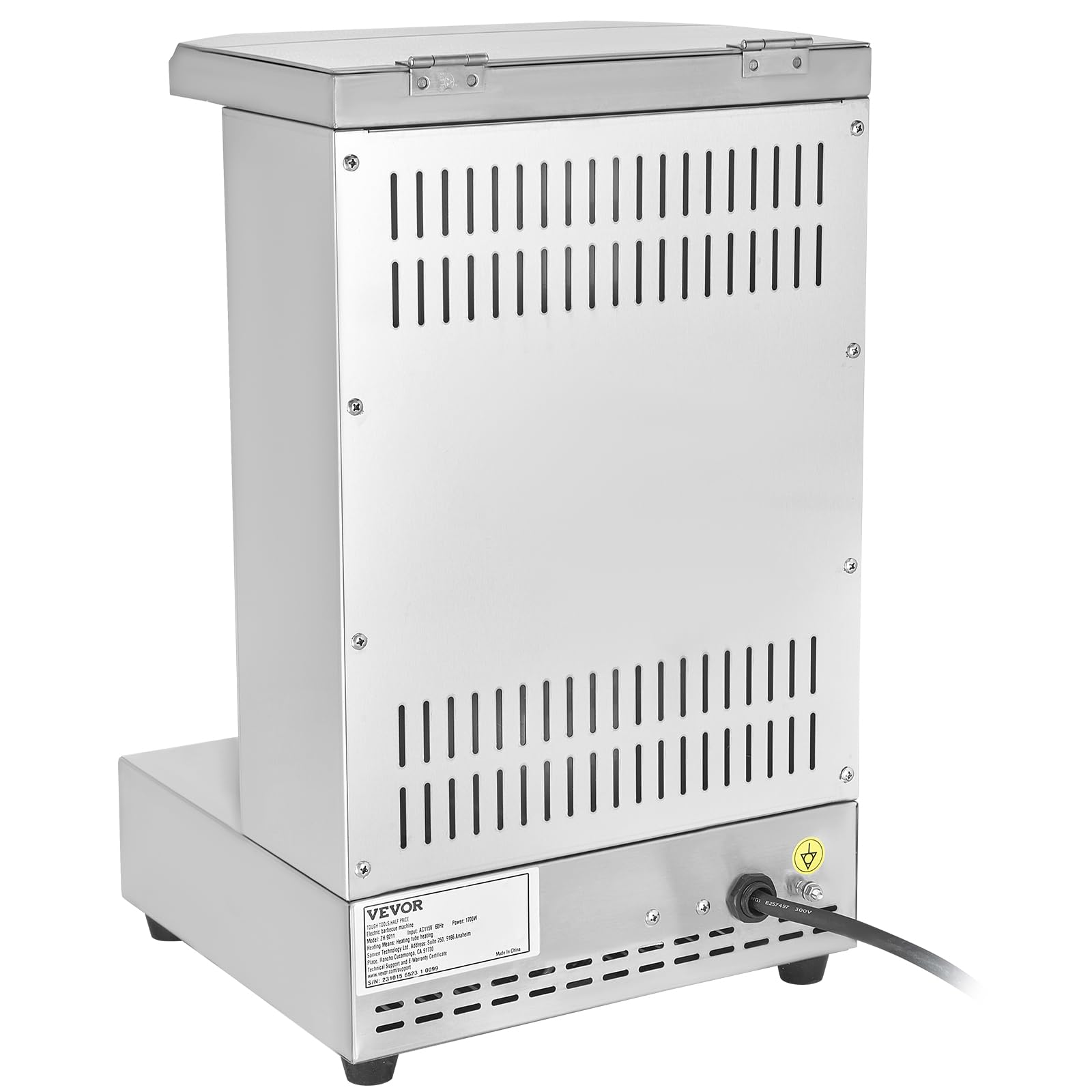 VEVOR Electric Shawarma Grill Machine - 13 lbs Capacity, 2 Burners Vertical Rotisserie Oven for Chicken, Gyro & Doner Kebab | Commercial & Home Use for Restaurants, Kitchens & Parties