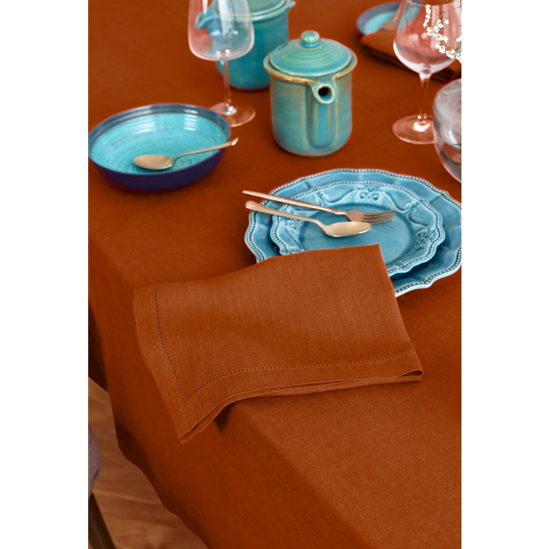 Sonoma Tablecloth - Premium Cotton Table Cover for Dining & Decor | Perfect for Parties, Weddings & Home Decor