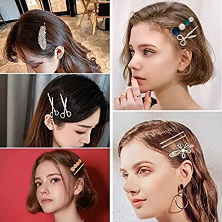 SUNBIRD 8-Piece Pearl Hair Clips Set for Women - Handmade Hair Barrettes, Fashion Hair Accessories, Perfect Birthday Gift (Style 5) | Great for Weddings, Parties, and Everyday Styling