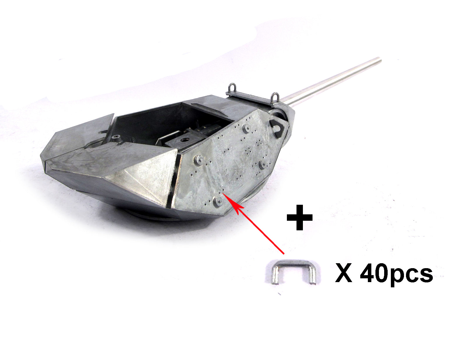 1/16 Scale M10 Destroyer Tank Metal Handrails & Tool Box - Front Hatches TK22 Multifunction Turret for Mato RC Tank - Durable Upgrade Parts for Model Tank Battles & Display