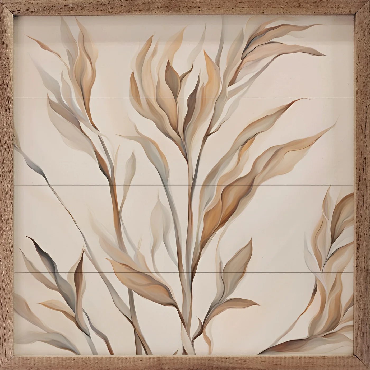 Brown and Tan Branches Wood Framed Print - Nature Inspired Wall Art for Living Room, Bedroom & Office Decor - Perfect for Home, Apartment and Workspace