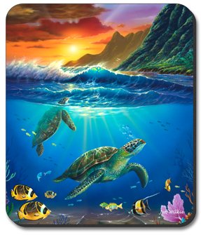 Sea Turtles Mouse Pad - Non-Slip Gaming & Office Desk Mat with Vibrant Ocean Animal Design - Perfect for Computer Workstations, Gaming Setups & Home Offices