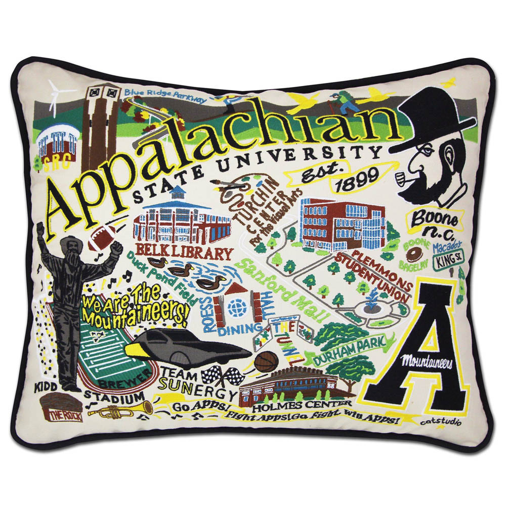 Appalachian State University Embroidered Throw Pillow Cover - College Dorm Decor, Alumni Gift, Home Decor for Fans - Perfect for Bedroom, Living Room, and Game Day Spirit