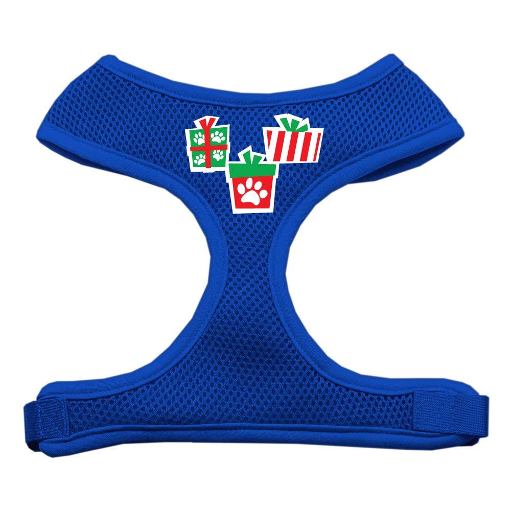 Mirage Soft Mesh Dog Harness with Screen Print - Adjustable, Breathable & Comfortable for Small Dogs - Blue - Perfect for Walking, Training & Outdoor Adventures