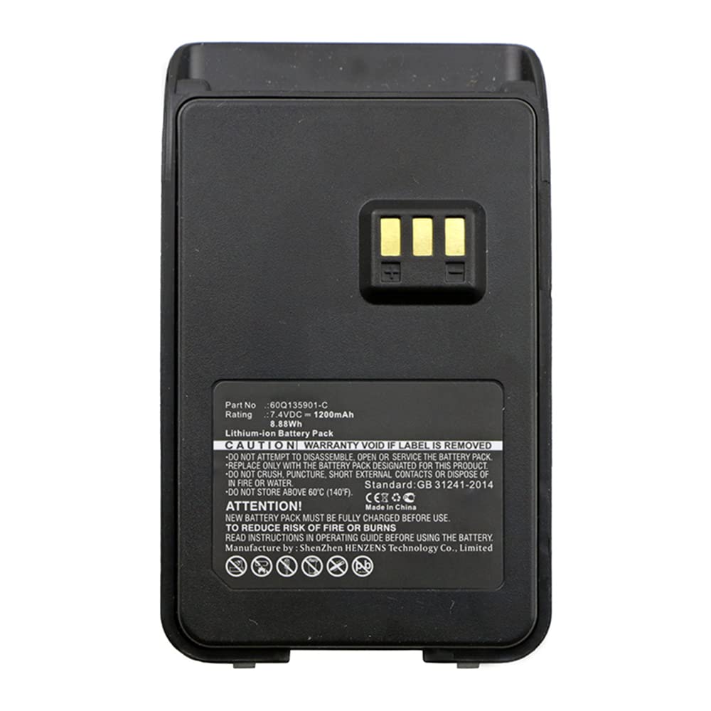 Synergy Digital 2-Way Radio Battery - High Capacity 1200mAh Li-ion Replacement for Motorola SMP-458 Walkie Talkie (7.4V) | Perfect for Construction, Security & Outdoor Adventures