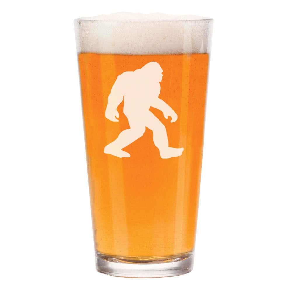 16 oz Bigfoot Sasquatch Beer Pint Glass - Durable Barware for Homebrews, Parties & Camping - Perfect for Craft Beer, Ale & Lager Enthusiasts