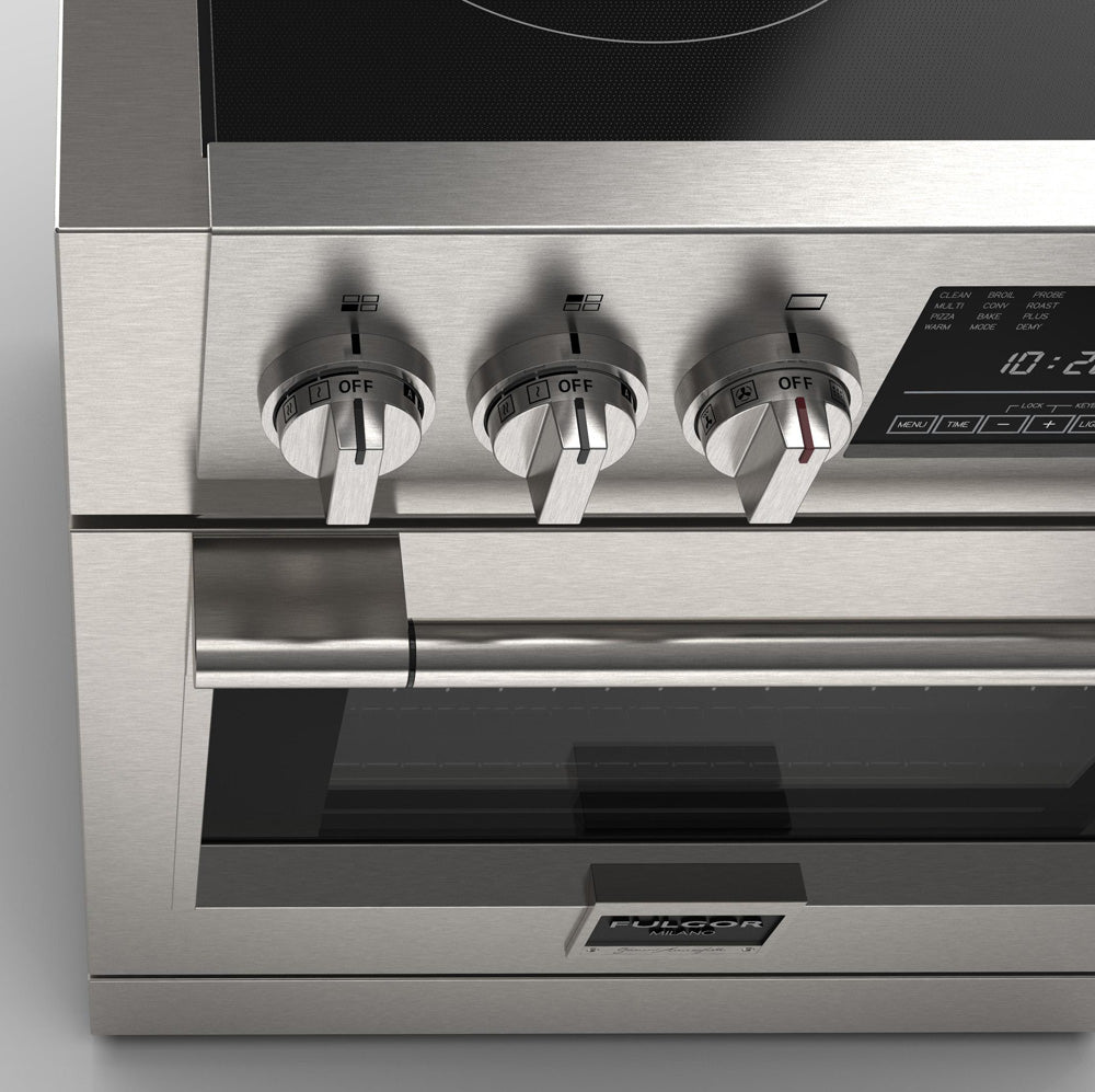 Fulgor Milano 30 Inch 600 Series Stainless Steel All Electric Induction Range - F6PIR304S1 | Professional Kitchen Appliance for Home Chefs & Modern Cooking
