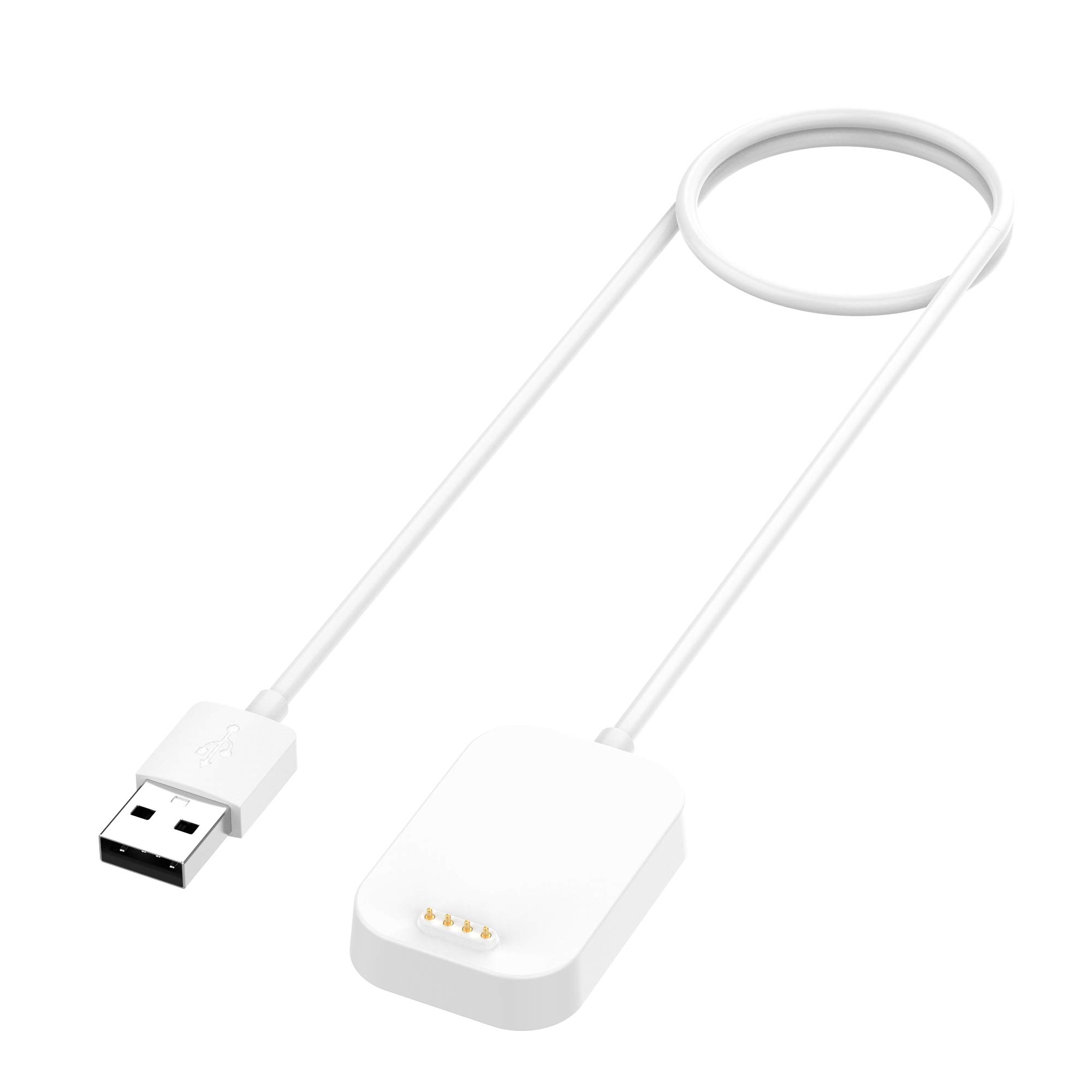 FitTurn USB Charger Cable for Verizon Gizmowatch & Disney Edition - Replacement Power Cord, Charging Dock & Data Sync Clip (White) - Perfect for Kids Smartwatch Charging at Home, School & Travel