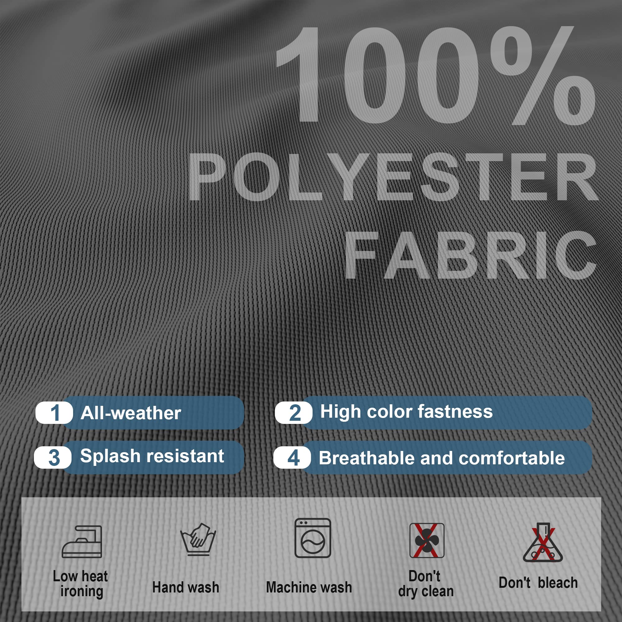 **Outdoor Patio Cushion Cover Replacement Set - 5 Seat Covers & 6 Backrest Pillow Covers, Waterproof & UV-Resistant, Zipper Design for Patio Furniture, Sofa, Couch (Grey) - Perfect for Backyard, Deck, Poolside & Garden**