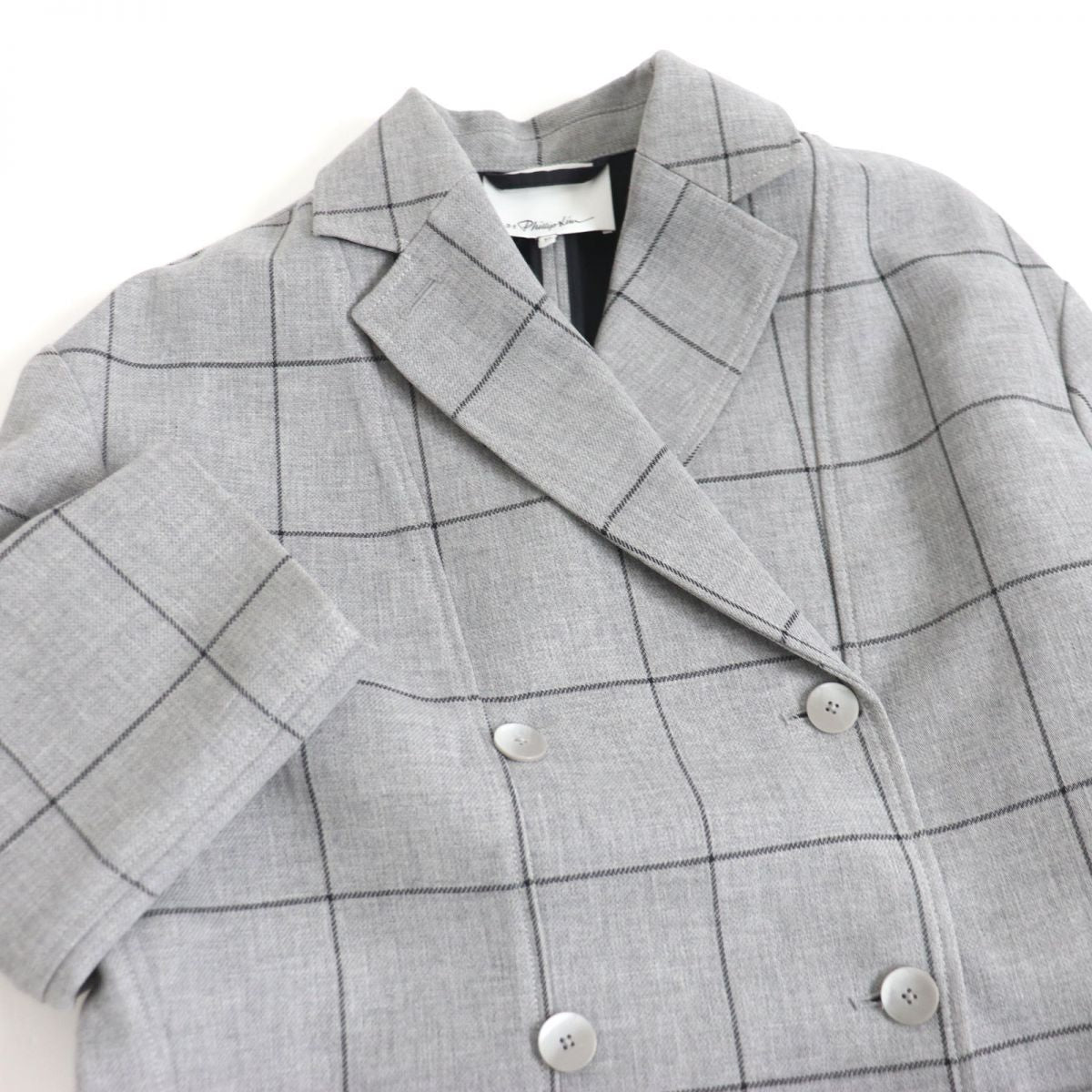 3.1 Phillip Lim Grey Oversized Peacoat - Women's XS Size Wool Blend Trench Coat | Perfect for Fall Winter Fashion, Office Wear & Casual Outings