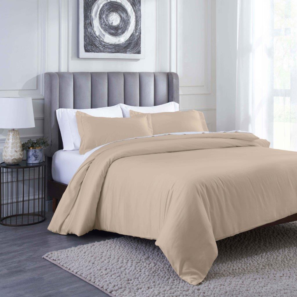Premium 400 Thread Count Modal Duvet Cover Set from Beechwood - Ultra Soft & Breathable Bedding for All Seasons - Perfect for Master Bedroom, Guest Room, and Luxury Hotels