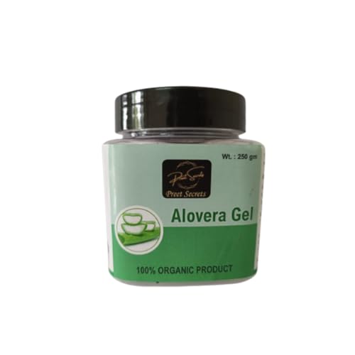 Preet Secrets Aloe Vera Gel | 200ml | 100% Pure Natural Aloe Vera Gel for Skin & Hair Care | Soothes Sunburn, Hydrates Dry Skin, Promotes Hair Growth | Perfect for Face, Body & Scalp Treatment