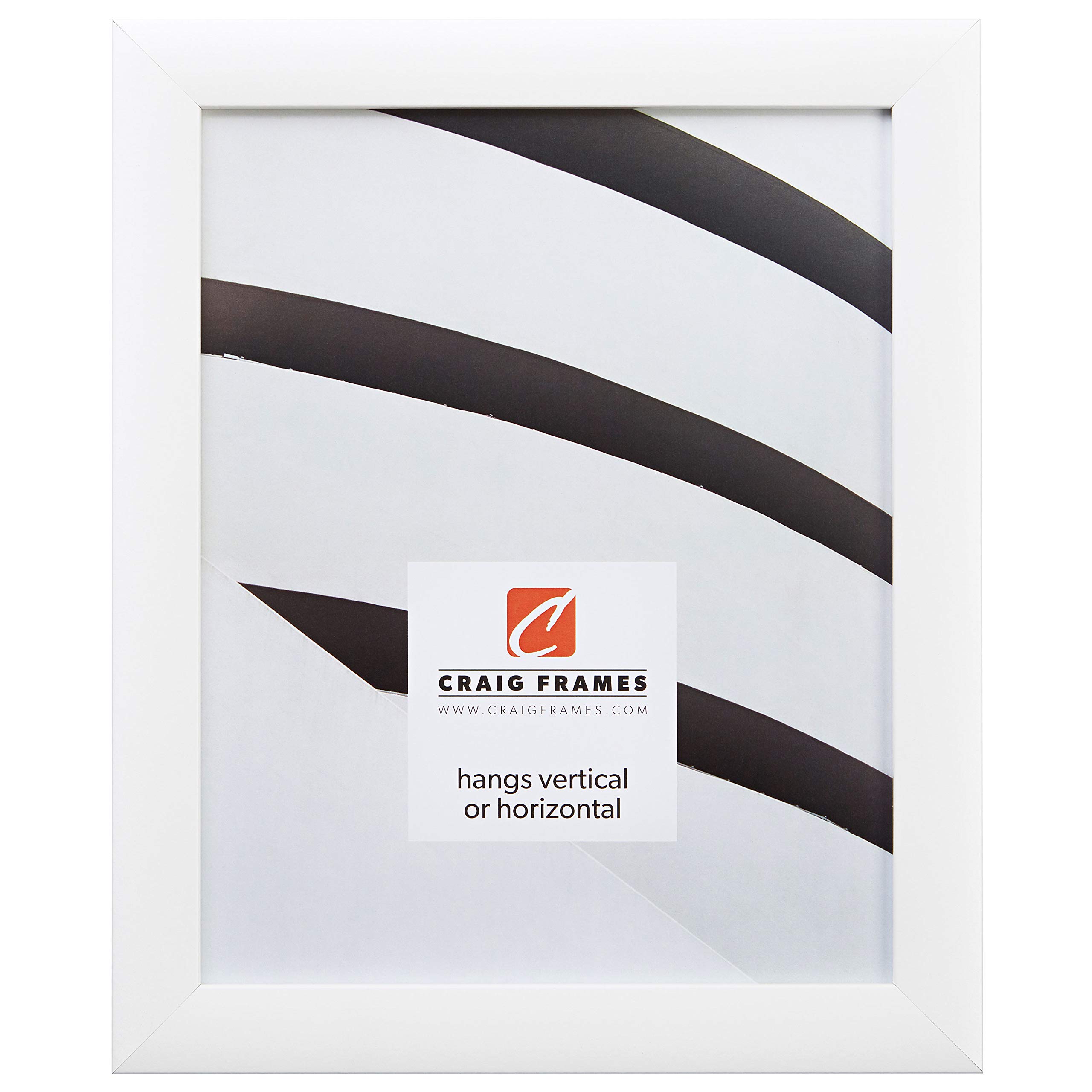 Craig Frames 16x24 Inch White Picture Frame - 1 Inch Wide Smooth Finish for Wall Art, Photos & Posters | Perfect for Home, Office & Gallery Displays