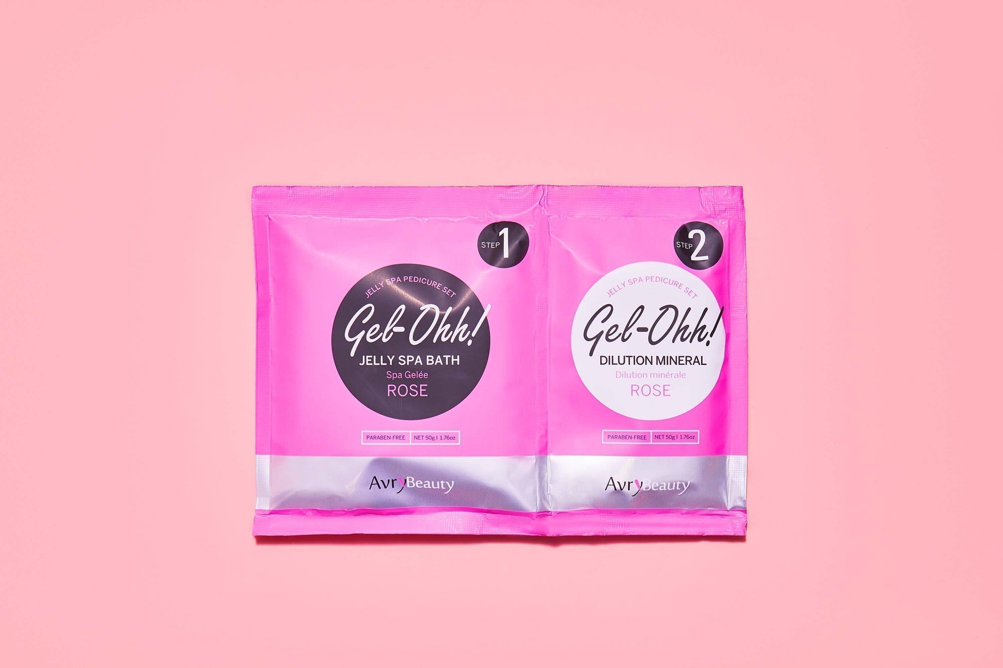 Avry Beauty Gel Ohh! Jelly Spa Pedicure Bath for Feet - Rose Scented Relaxing Foot Soak for Soft Skin, Perfect for Home Spa & Self Care