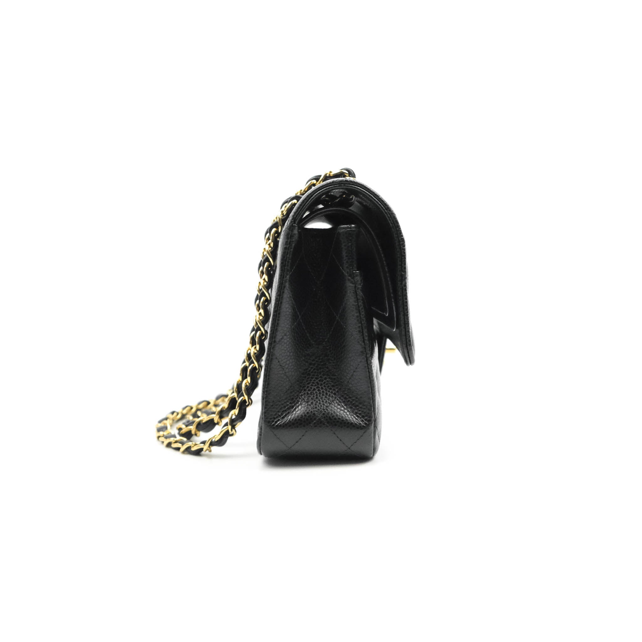 Chanel Classic Medium Double Flap Bag in Black Caviar Leather with Gold Hardware - Luxury Handbag for Women, Perfect for Work, Evening & Special Occasions