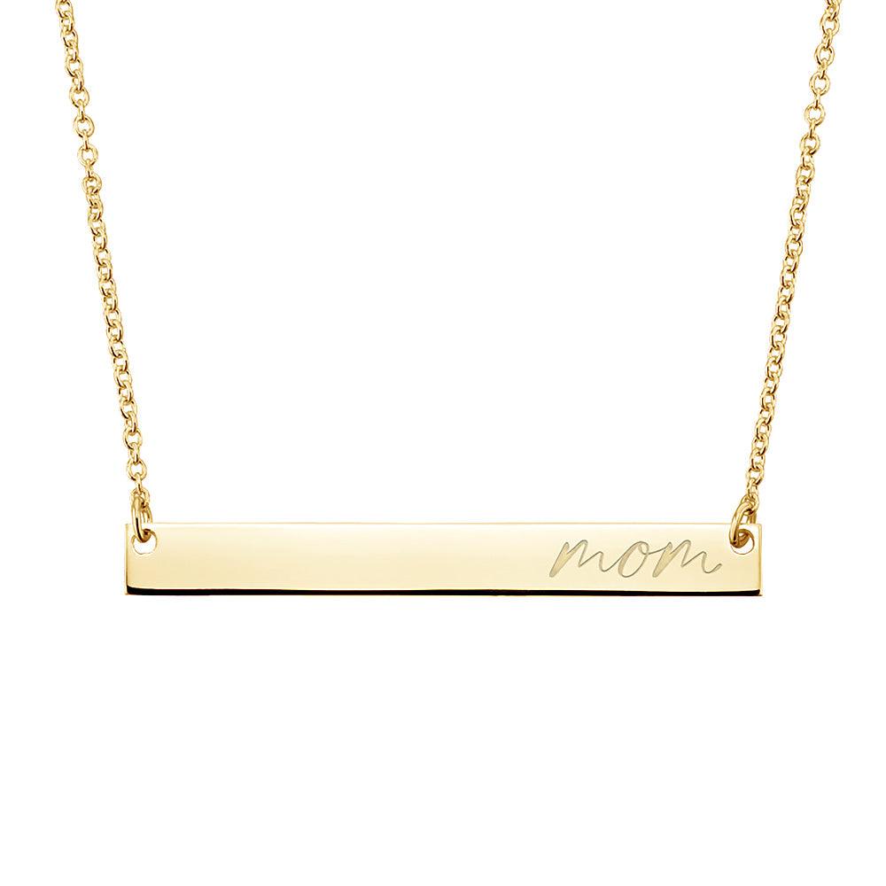 Personalized Bar Necklace with Custom Engraving - Elegant Nameplate Pendant for Women - Perfect Gift for Birthday, Anniversary & Valentine's Day