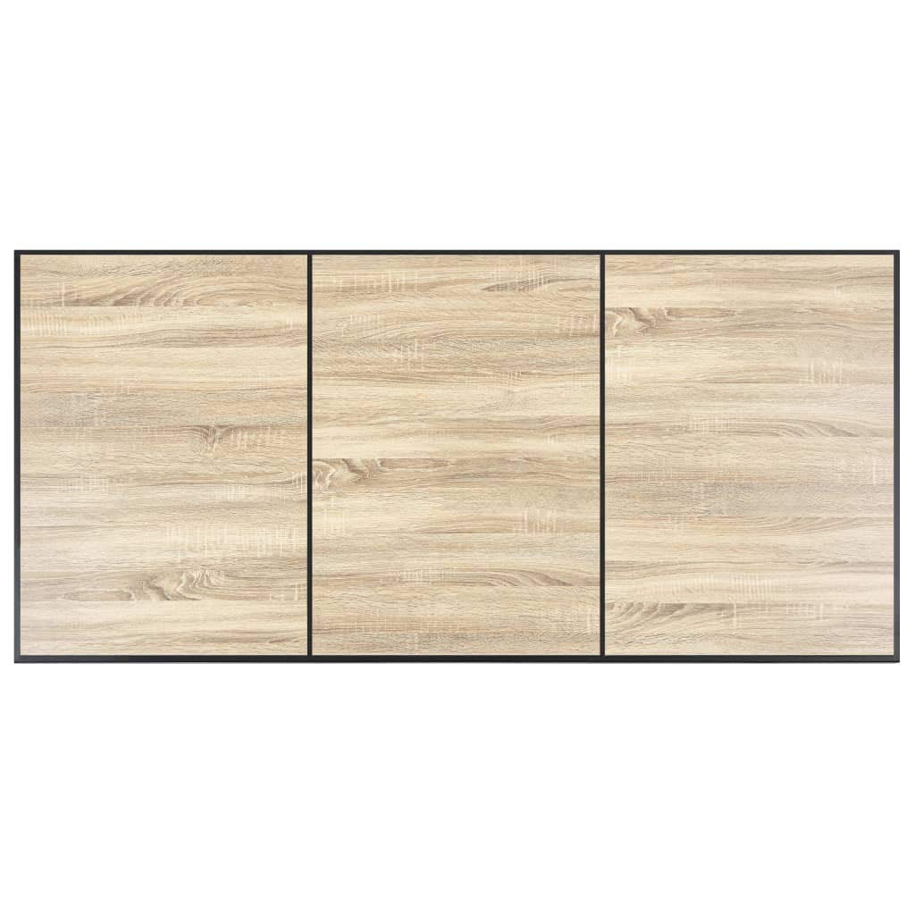 Durable Oak MDF Dining Table for Kitchen & Dining Room - Modern Space-Saving Design for Small Homes & Apartments - Perfect for Breakfast, Dinner & Family Gatherings - Ideal for Daily Meals, Entertaining Guests & Home Office Use