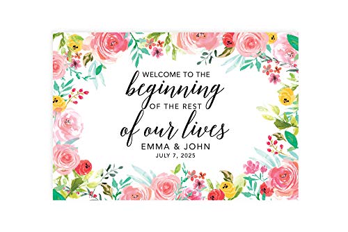 Pink Floral Welcome to the Beginning