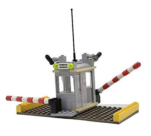 2 Lane Toll Booth Building Bricks Set - MOC City Town Toys, Security Checkpoint & Parking Lot Compatible with LEGO & Major Brick Brands | Educational STEM Toy for Kids Ages 4+ | Perfect for City Layouts, Traffic Play & Learning Scenarios