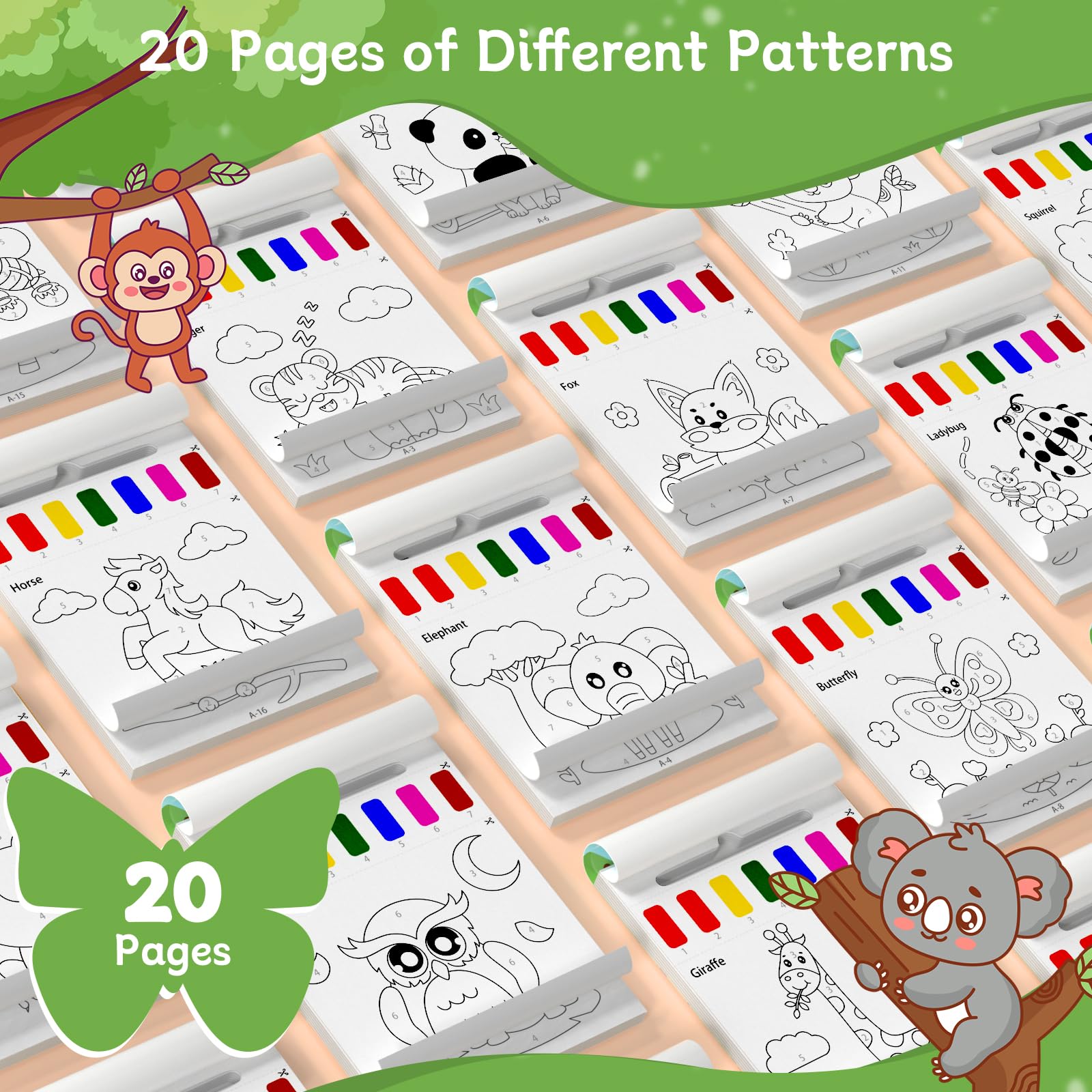 PERRYHOME Mess-Free Water Coloring Books for Kids Ages 3-8, Animal Themed Paint with Water Activity Set - Perfect Birthday & Christmas Gift for Toddler Girls | Creative Indoor Play, Travel & Party Entertainment