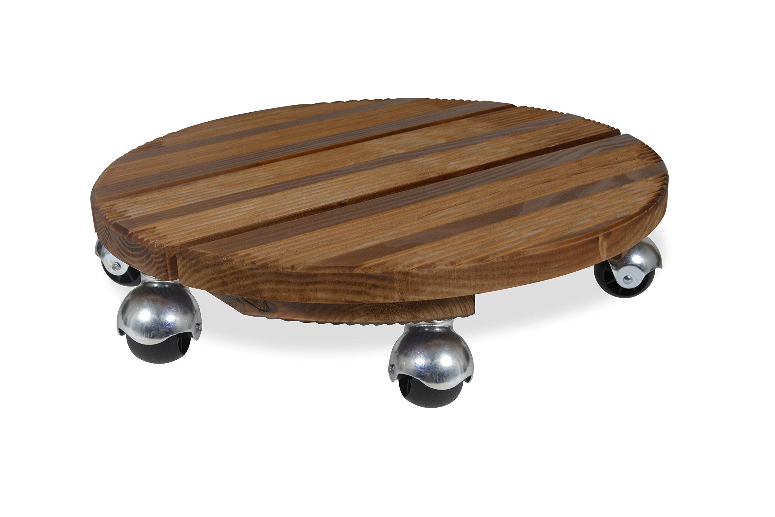 Premium Wooden Base 6 Wheels - 45 x 45 x 9.5 cm (17.7 x 17.7 x 3.7 inches) - Durable DIY Craft Wheels for Model Cars, Furniture, and Home Decor Projects - Item# 8502