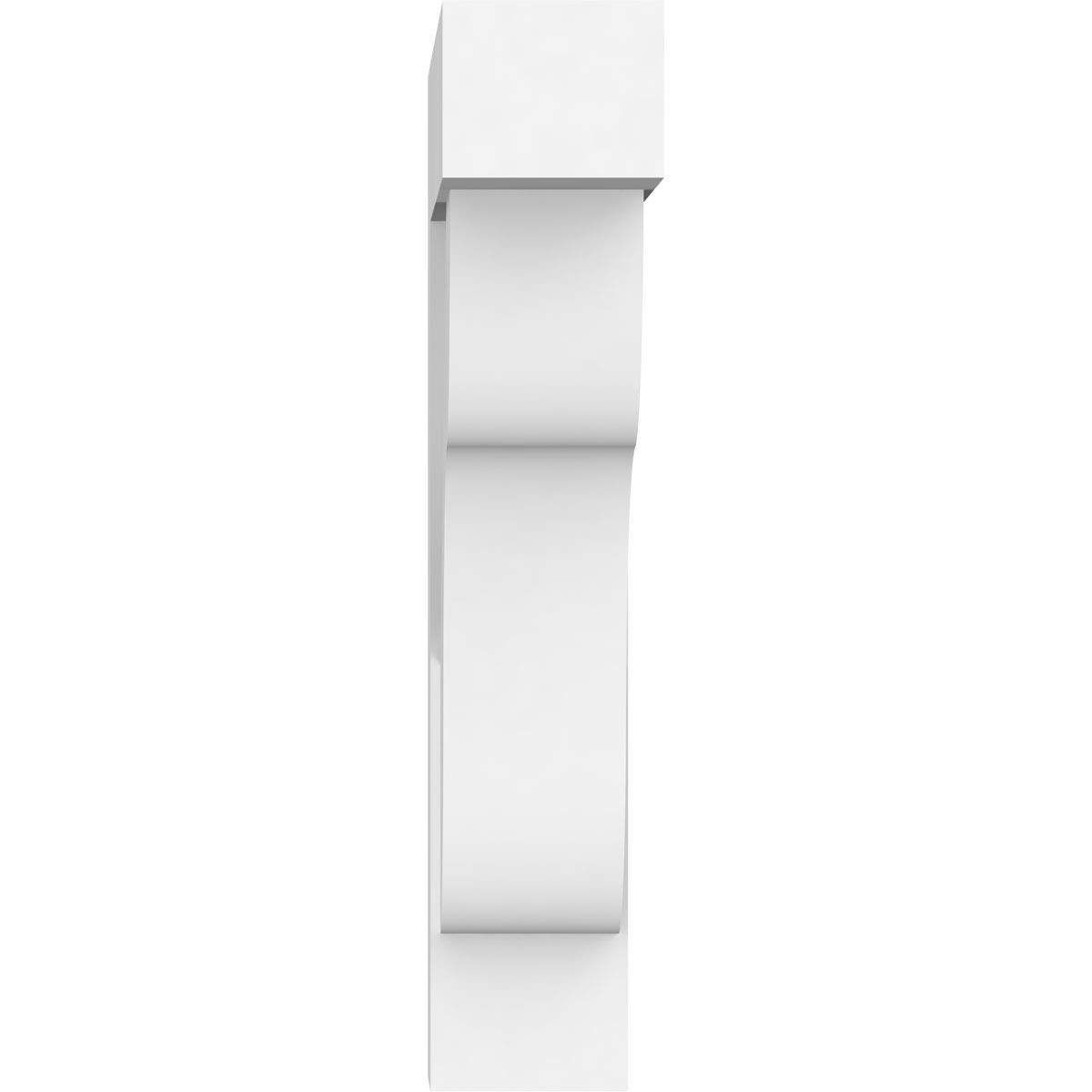 Ekena Millwork BKTP05X20X26CAR05 Standard Carmel Architectural Grade PVC Brackets with Block Ends - 5