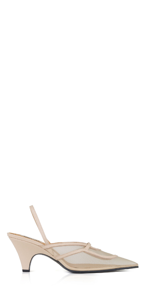 Gib Slingback Heels for Women - Comfortable Beige Sandals with Adjustable Strap | Perfect for Summer, Weddings & Office Wear