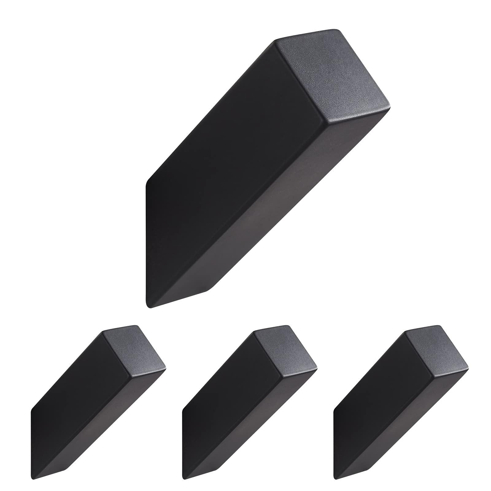 Stainless Steel 304 Towel Hooks - 4pcs Black for Bathroom Kitchen Bedroom