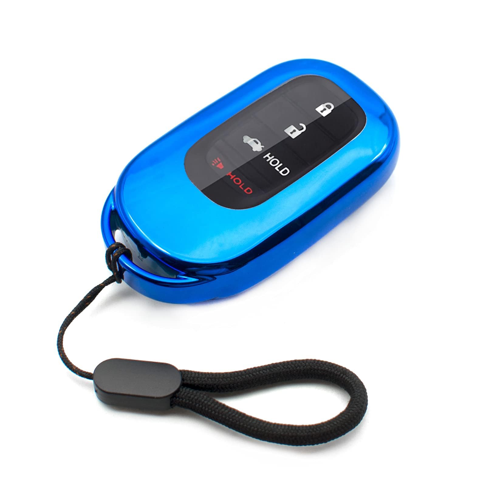 MECHCOS Blue TPU Key Fob Cover Case Compatible with Honda Civic CR-V Accord HR-V Pilot 2022-2024 - Keyless Entry Remote Holder Skin Protector for Car Keys (Perfect for Daily Protection & Easy Access)