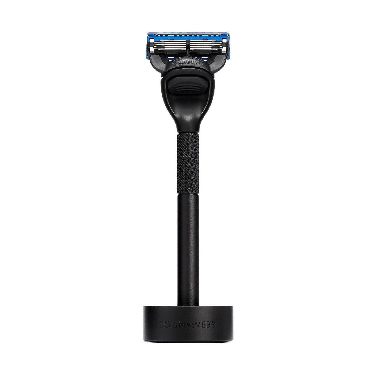 Premium Black Shaving Kit for Men - 5-Piece Grooming Set with Razor, Brush & Stand - Perfect for Home Barbering & Travel Grooming Essentials