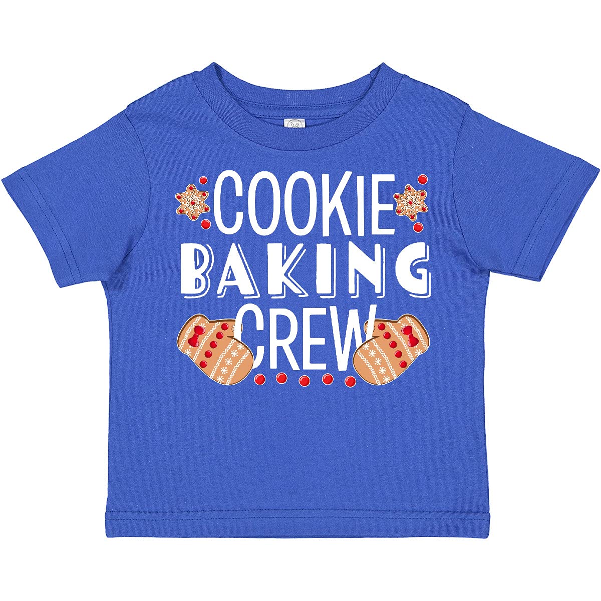 Inktastic Christmas Cookie Baking Crew Toddler T-Shirt with Oven Mitts - Fun Holiday Baking Outfit for Kids