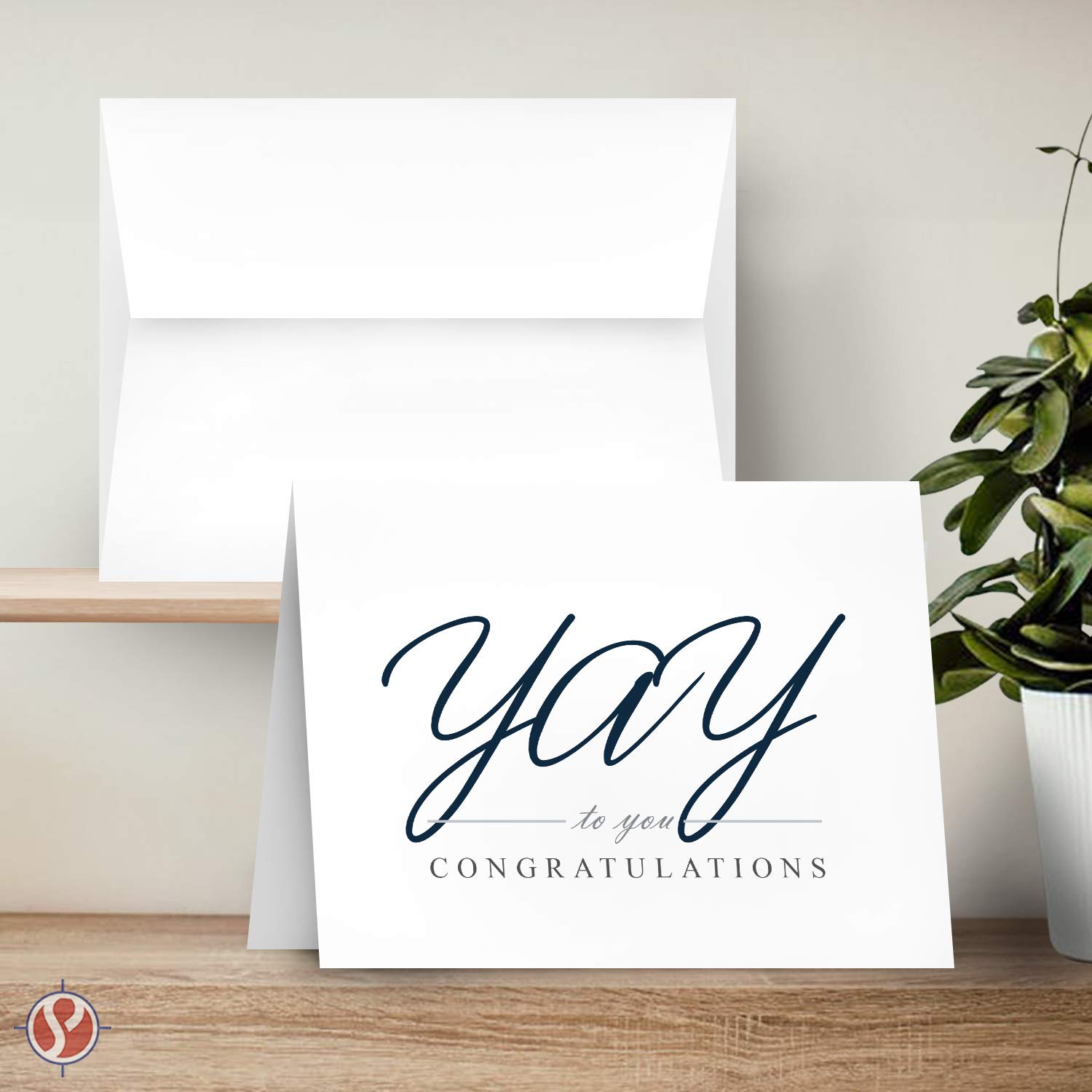 Yay to You! Congratulations Greeting Cards with Envelopes - 25-Pack of 4.25