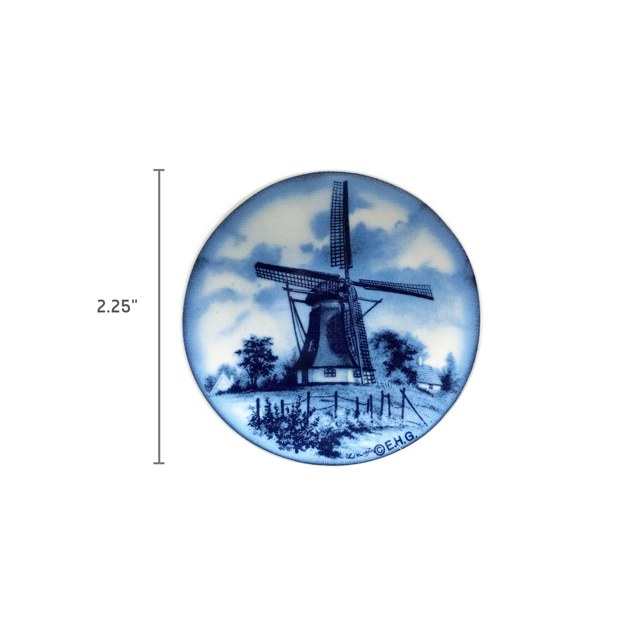 Delft Blue Windmill Ceramic Kitchen Magnet | European Souvenir Gift | Perfect for Fridge Decor, Travel Keepsake & Dutch-Themed Home Accessory