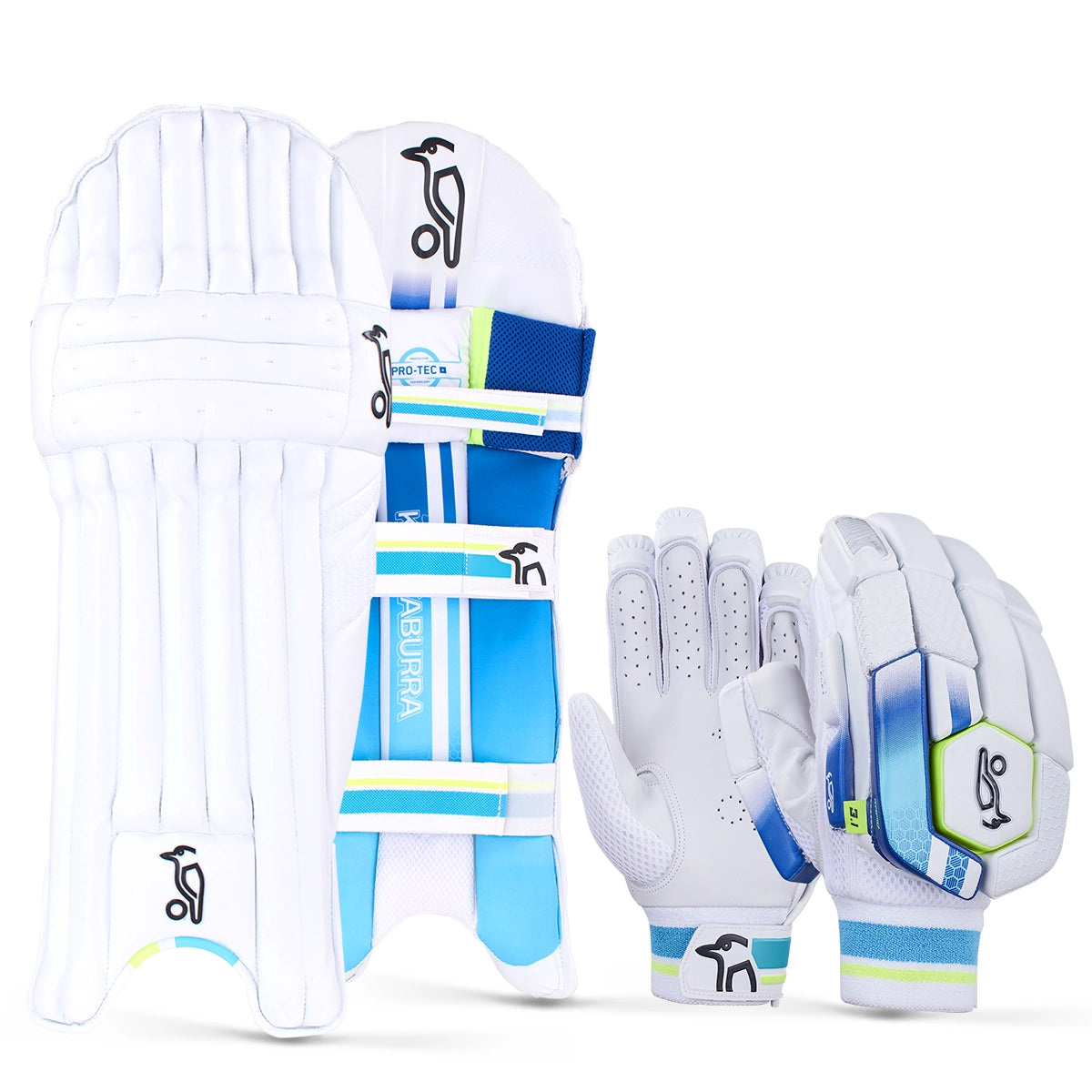 Kookaburra Rapid 3.1 Cricket Batting Gloves & Pads Set - Premium Cricket Equipment for Practice & Matches - Perfect for Training, Games & Professional Play