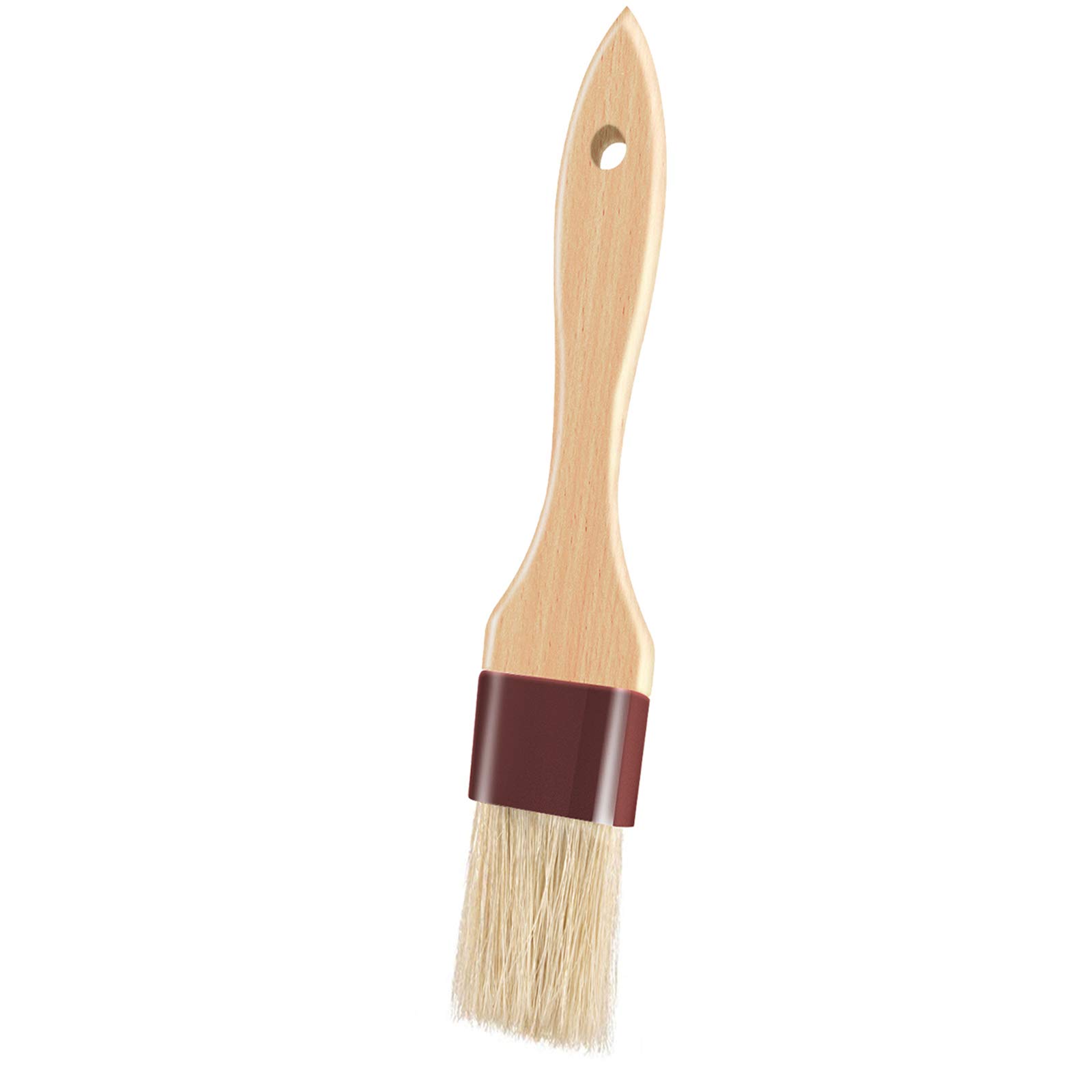 Premium Boar Bristle Pastry Brush with Beechwood Handle - 1 Inch Baking, Basting & Cooking Brush for BBQ, Grilling, Marinades, Butter & Sauces - Ideal for Kitchen, Baking & Outdoor Cooking