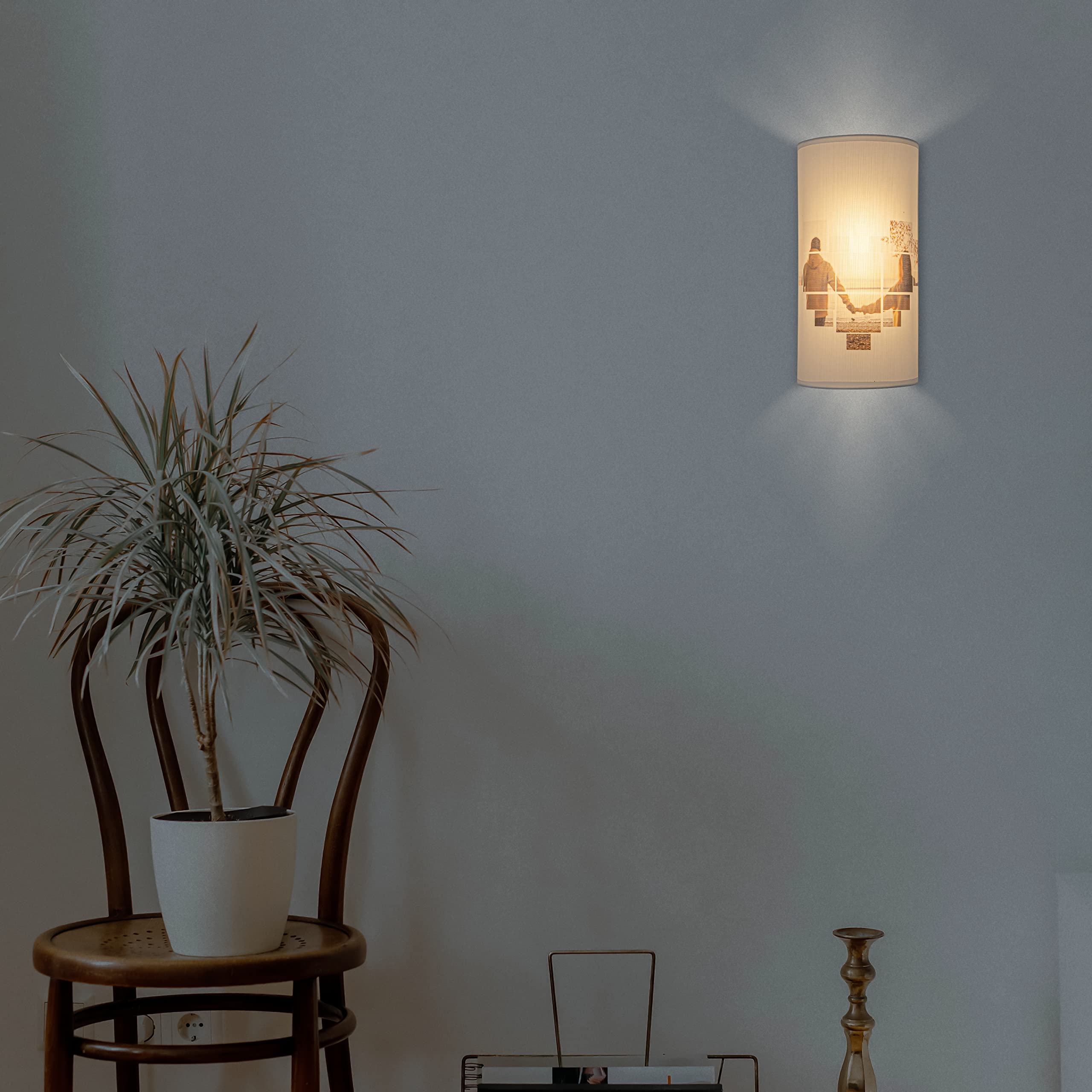Kiven Rechargeable Battery Operated Wall Sconce - 2 Pack, Customizable Wireless Wall Light for Indoor/Outdoor Use - Perfect for Bedroom, Hallway, Patio & Garden Decor
