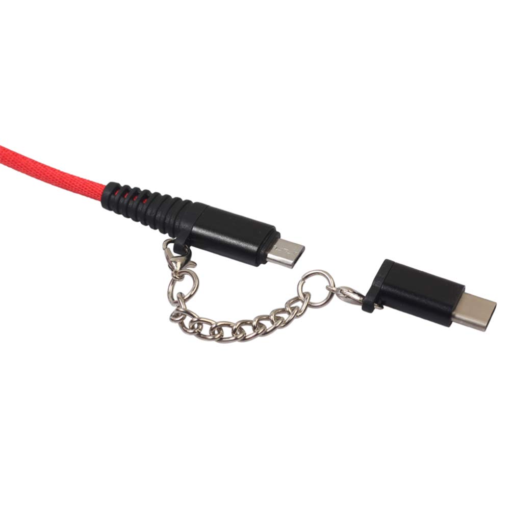 Type-C to USB-C & Micro OTG Adapter for Phone Tablet Laptop - Black