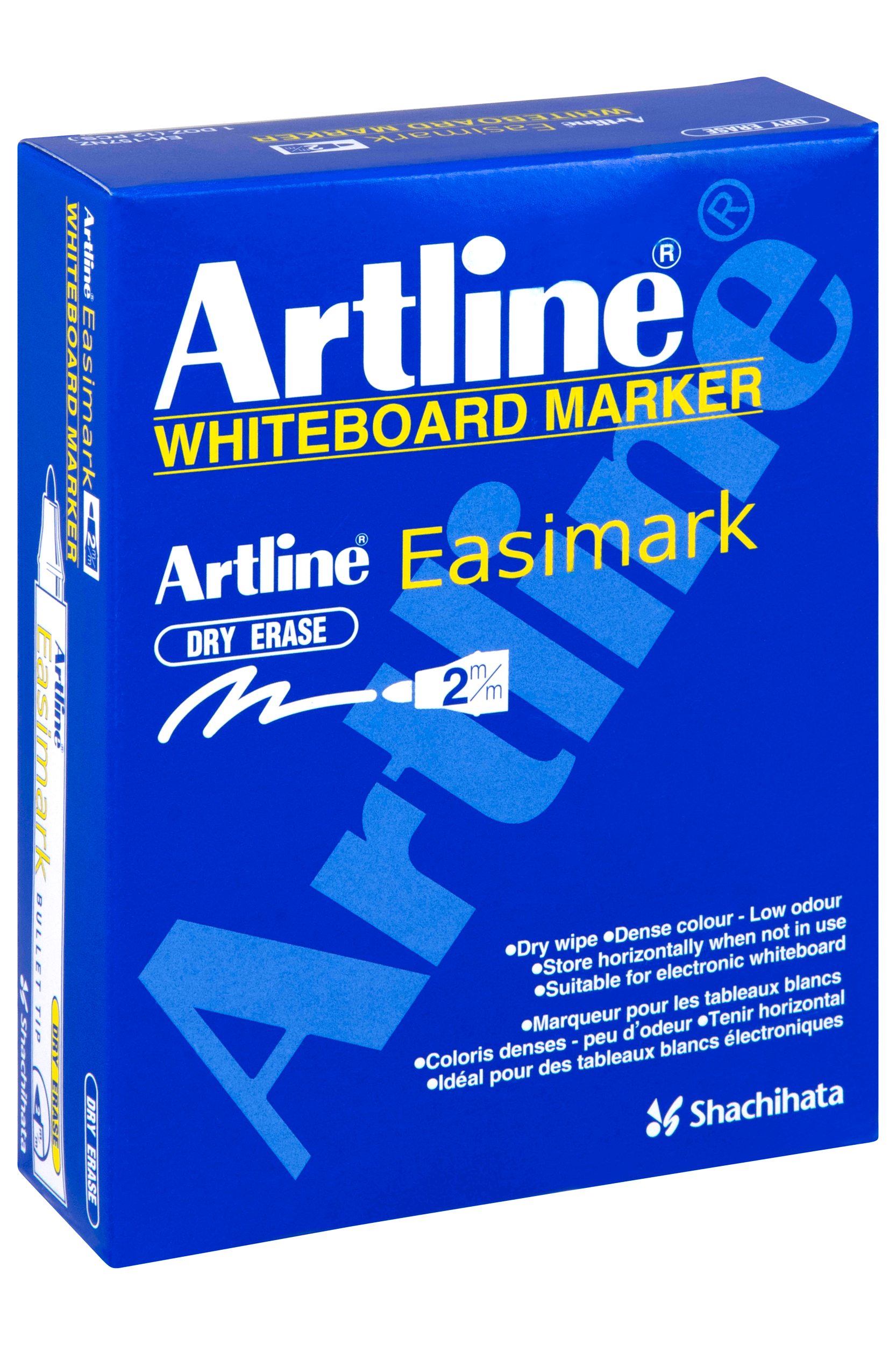 Artline 157 Easimark Whiteboard Marker - 2mm Bullet Tip, Black Ink, Pack of 12 - Perfect for Office, Classroom & Home Whiteboard Presentations