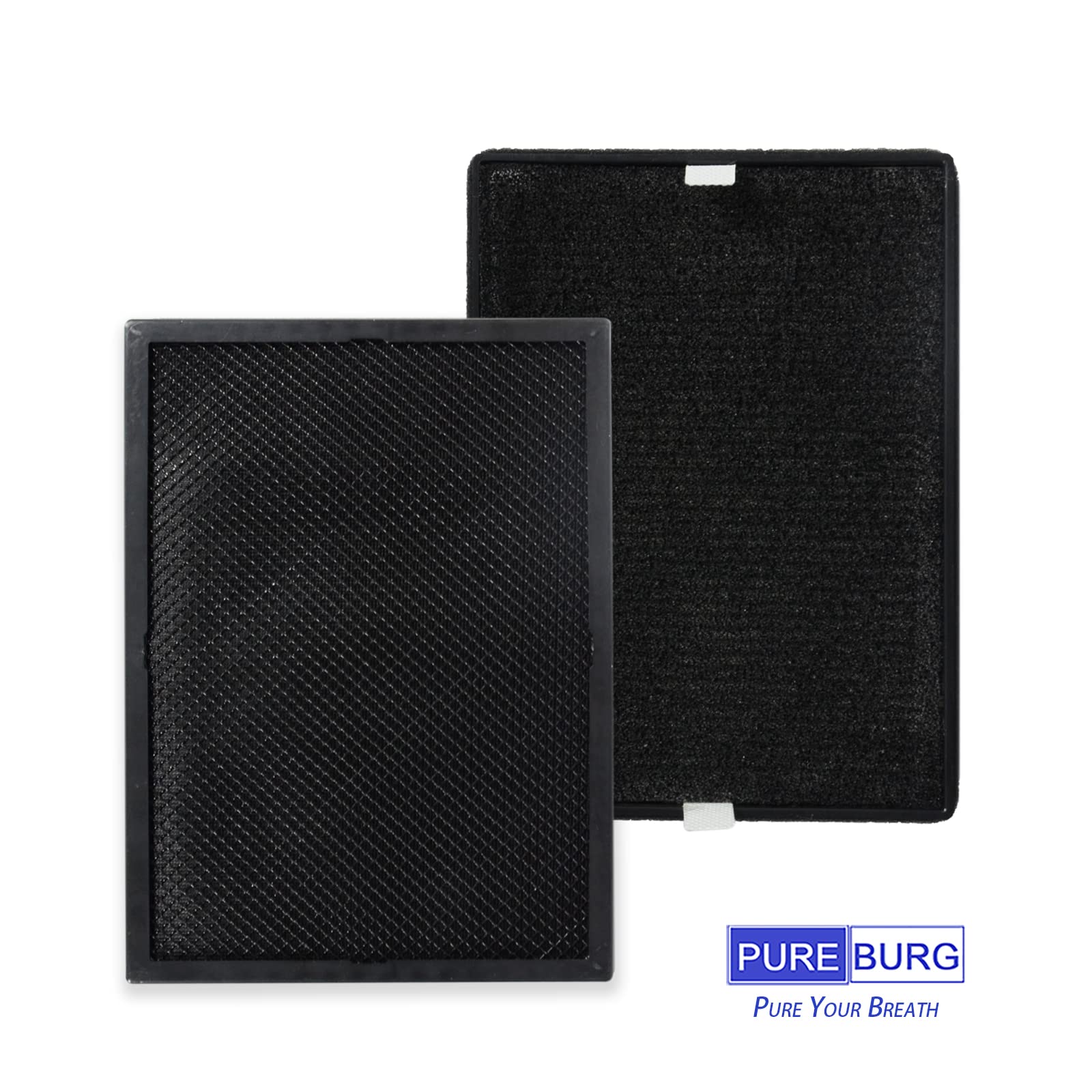PUREBURG LV-H126-RF Replacement HEPA Air Filters (2-Pack) - Compatible with LEVOIT LV-H126 Air Purifier - H13 True HEPA & 8 Activated Carbon Pre-Filters - Removes Dust, Pollen, Pet Dander & VOCs - Ideal for Home, Office & Allergy Relief