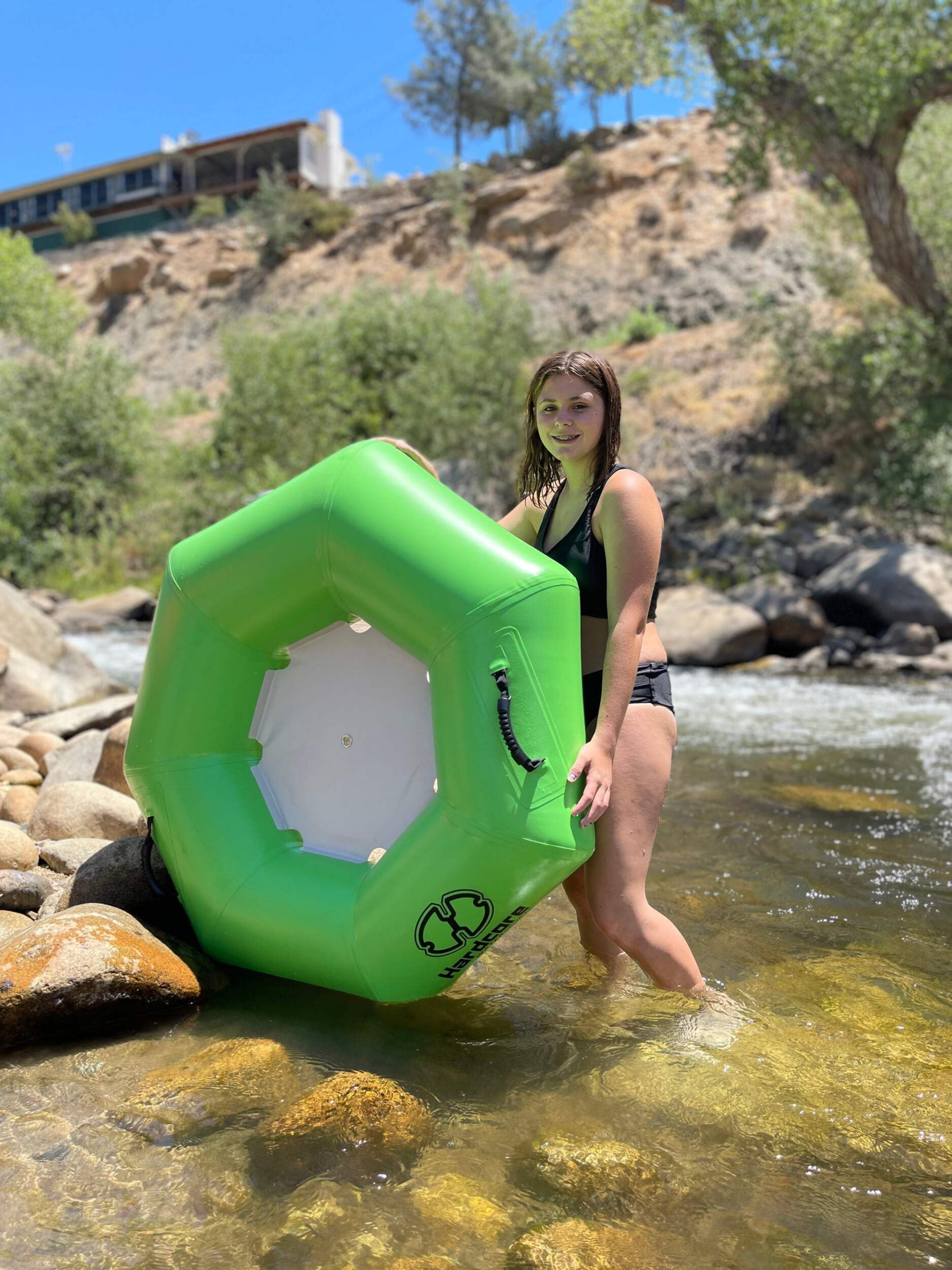 Premium Heavy-Duty River Tube with Triple-Layer PVC Construction | 7-Sided Ergonomic Design | Comfort Handles & Quick C7 Valve | Perfect for Whitewater Rafting, River Floating & Summer Water Adventures