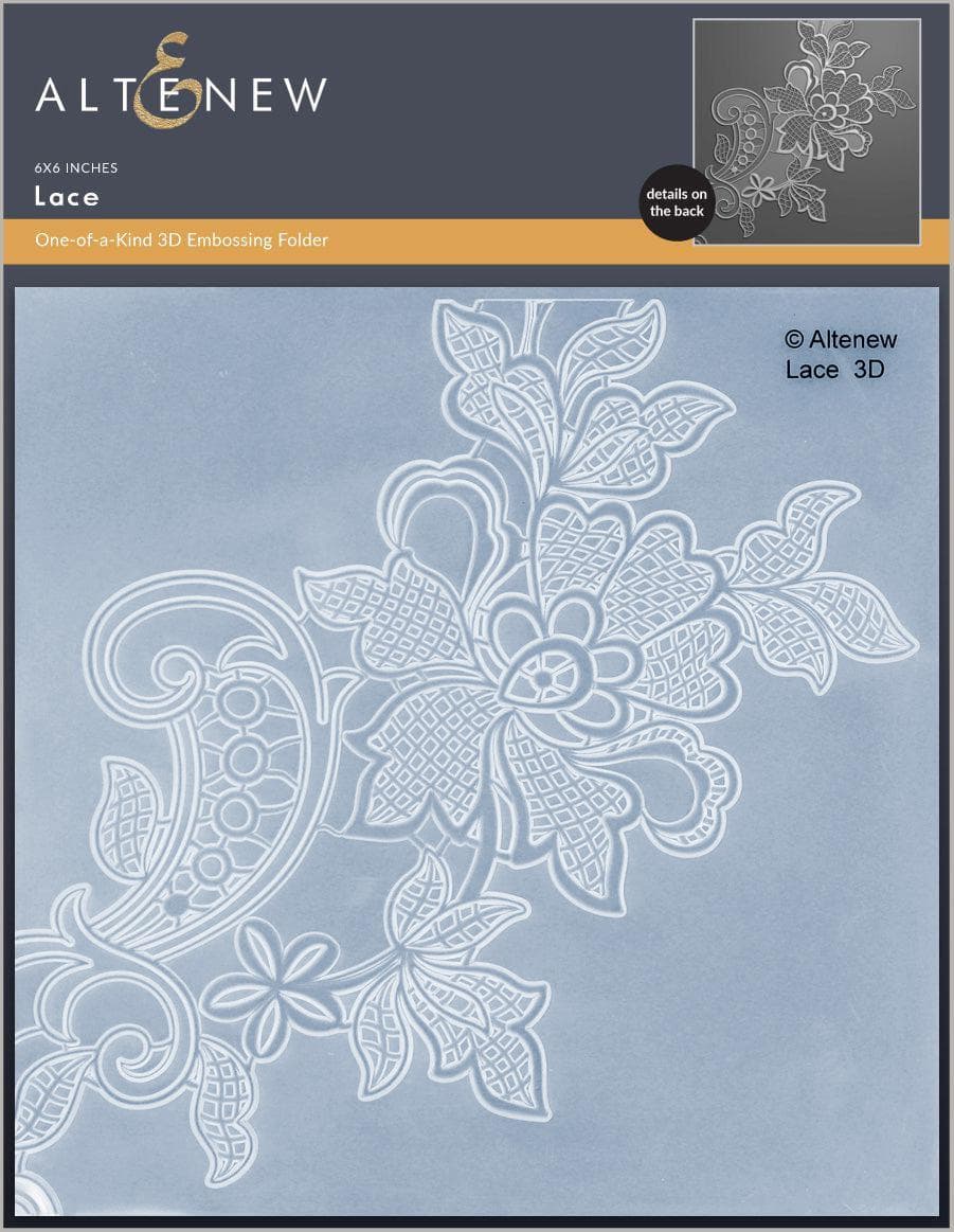 3D Lace Embossing Folder for Card Making, Scrapbooking & DIY Crafts - Elegant Paper Texture Design