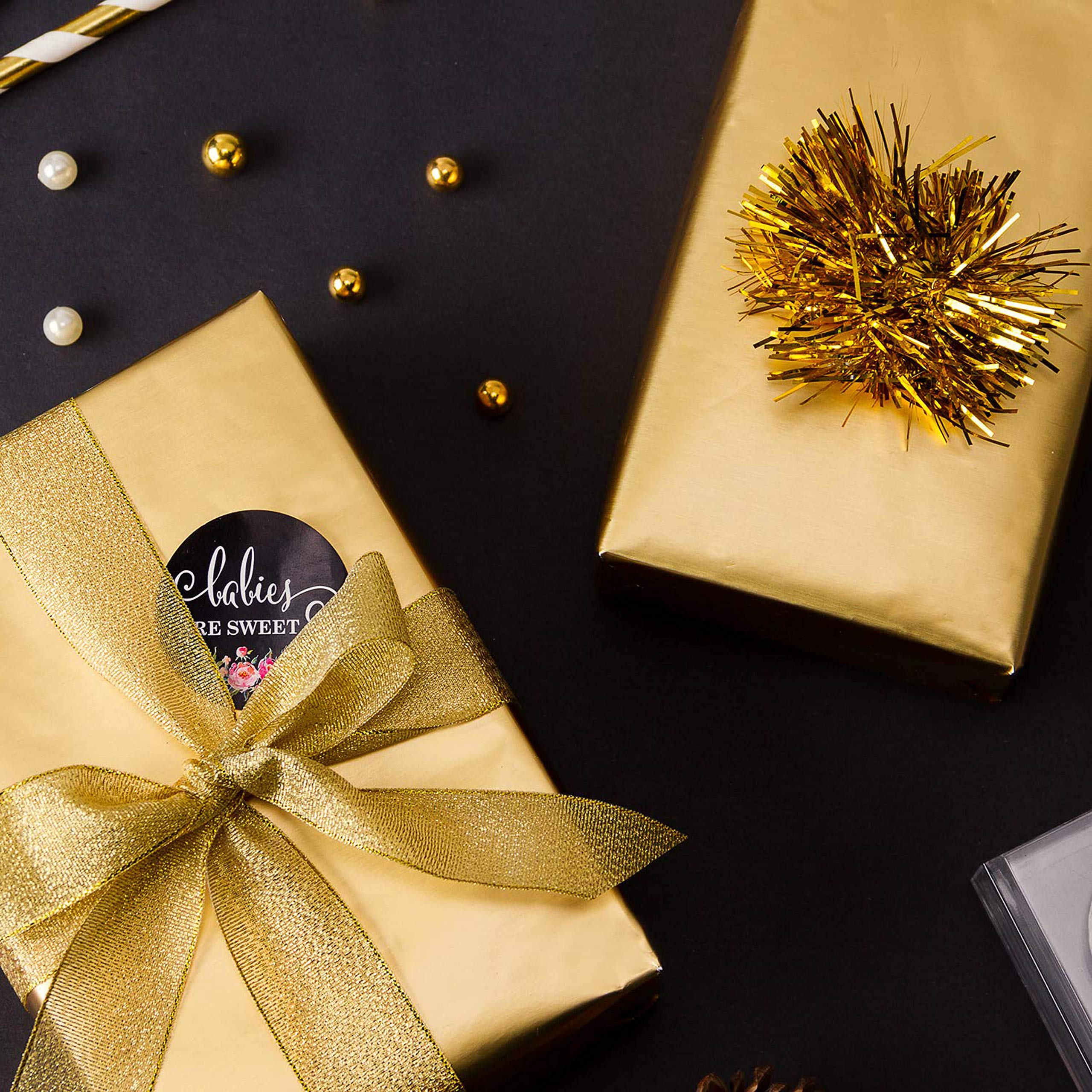 Premium Matte Gold Wrapping Paper Roll (20