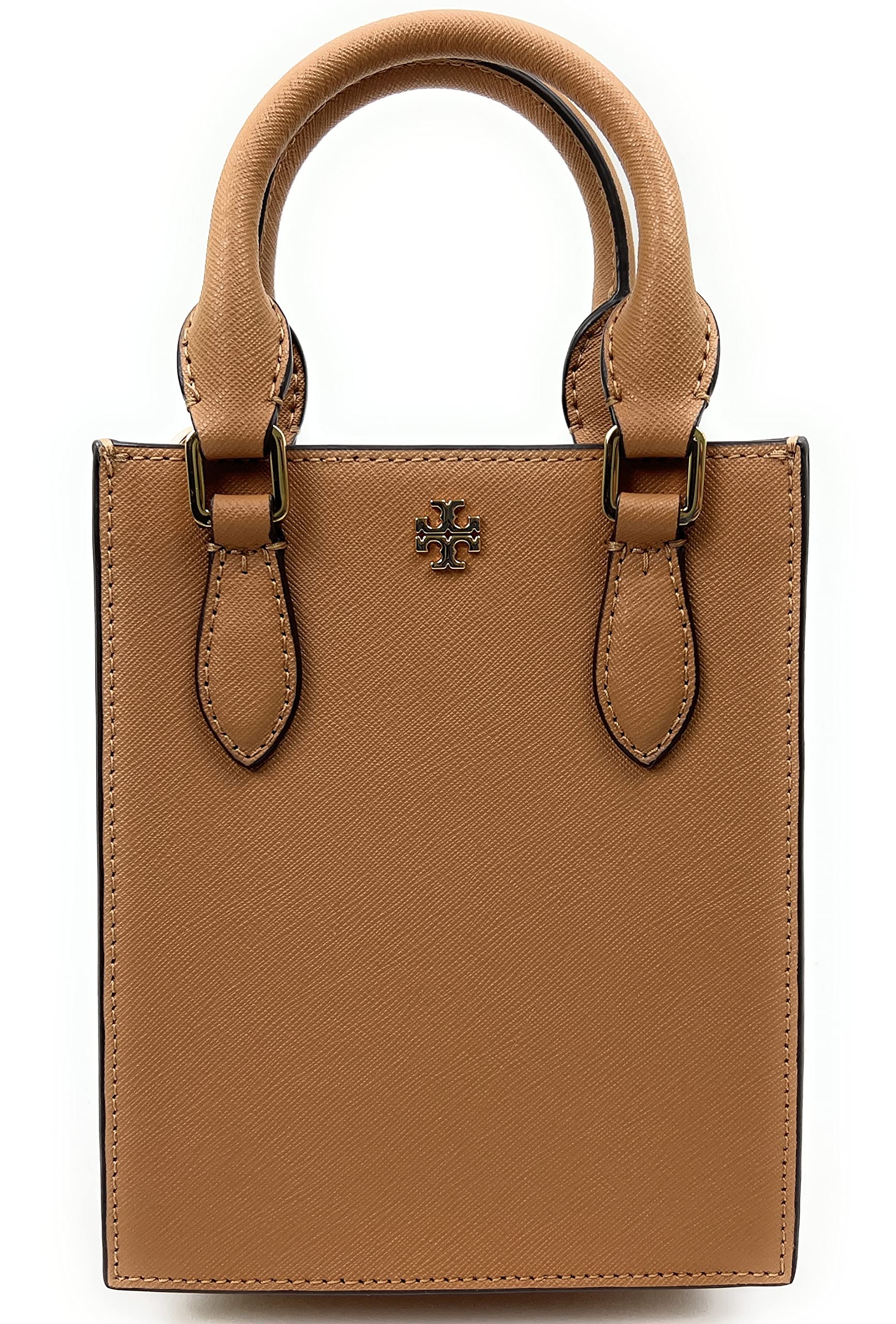 Tory Burch Emerson Mini Shopper Tote Bag in Cardamon - Stylish Crossbody Purse for Women | Perfect for Work, Travel & Everyday Use