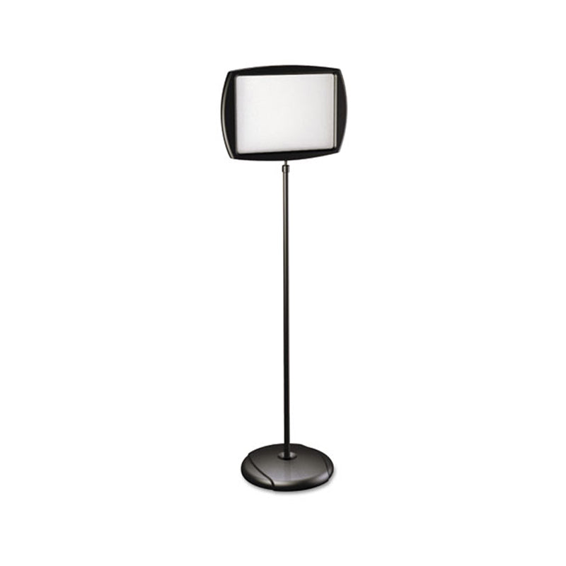 Black Frame Floor Stand Dry Erase Sign Holder - 3 Sizes for Office, Classroom & Retail Use | Portable Whiteboard Signage for Events & Presentations